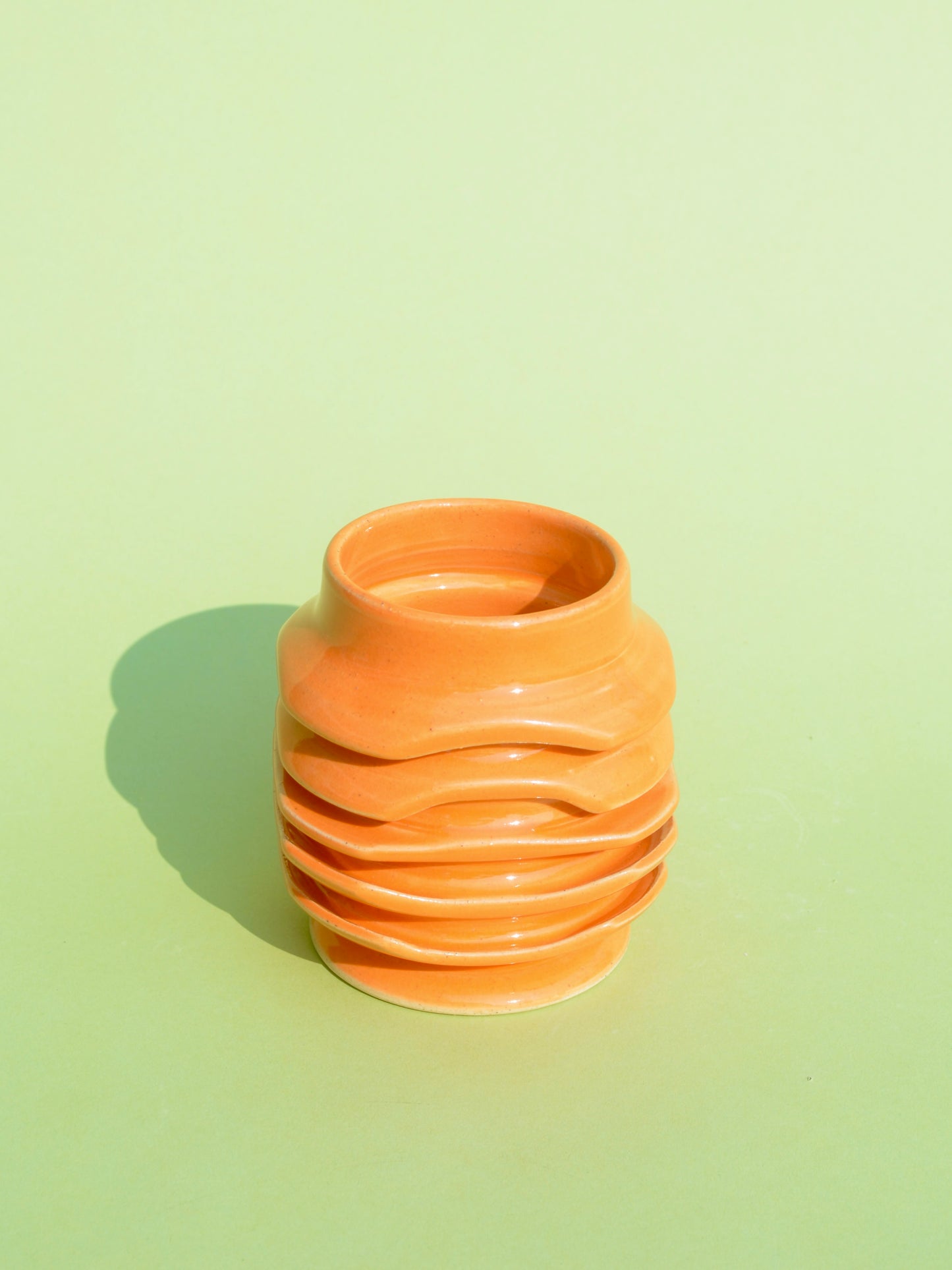 Folded Orange Vase