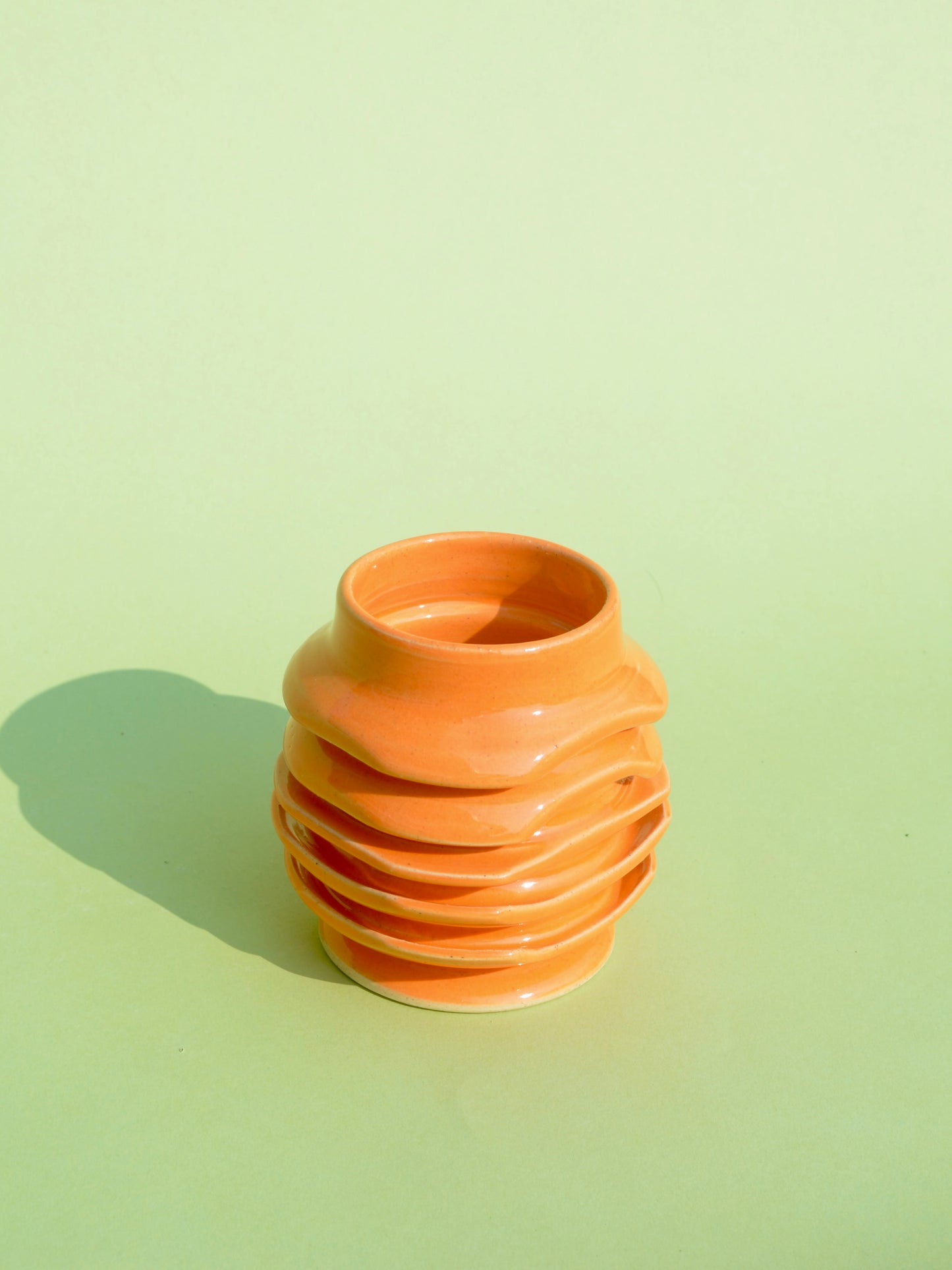 Folded Orange Vase