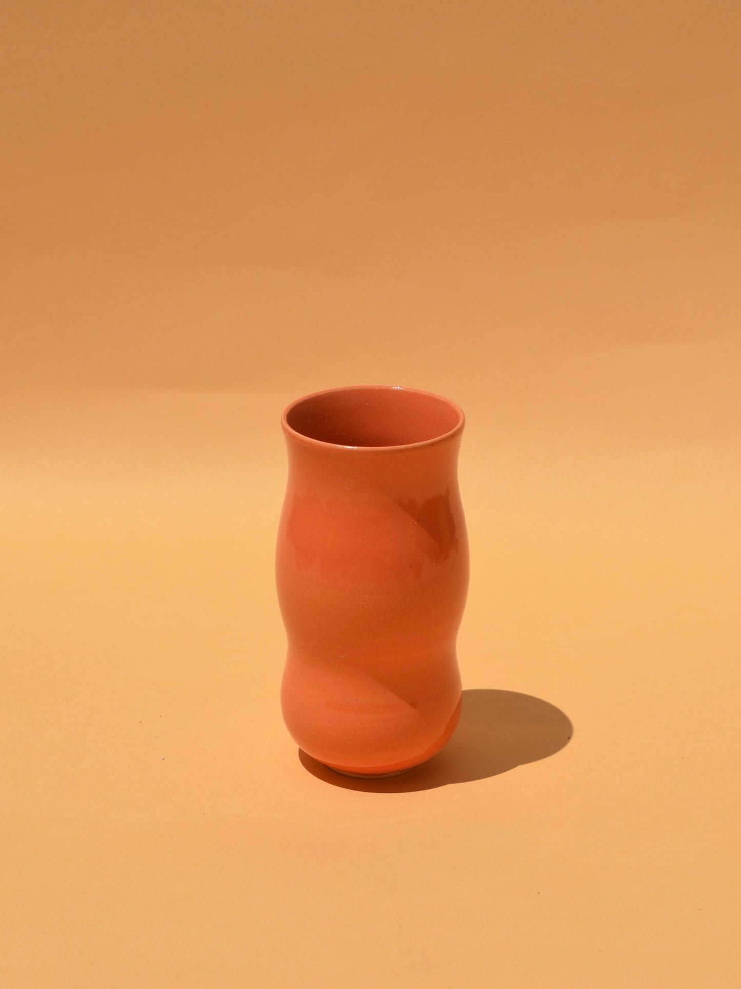 Peachy Orange Vase